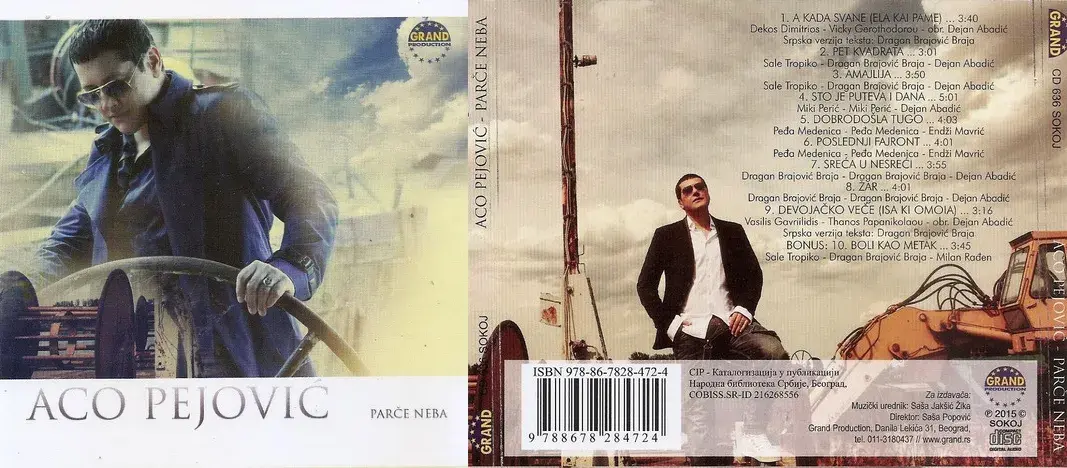 Aco Pejovic 2015 - Parce neba - omot