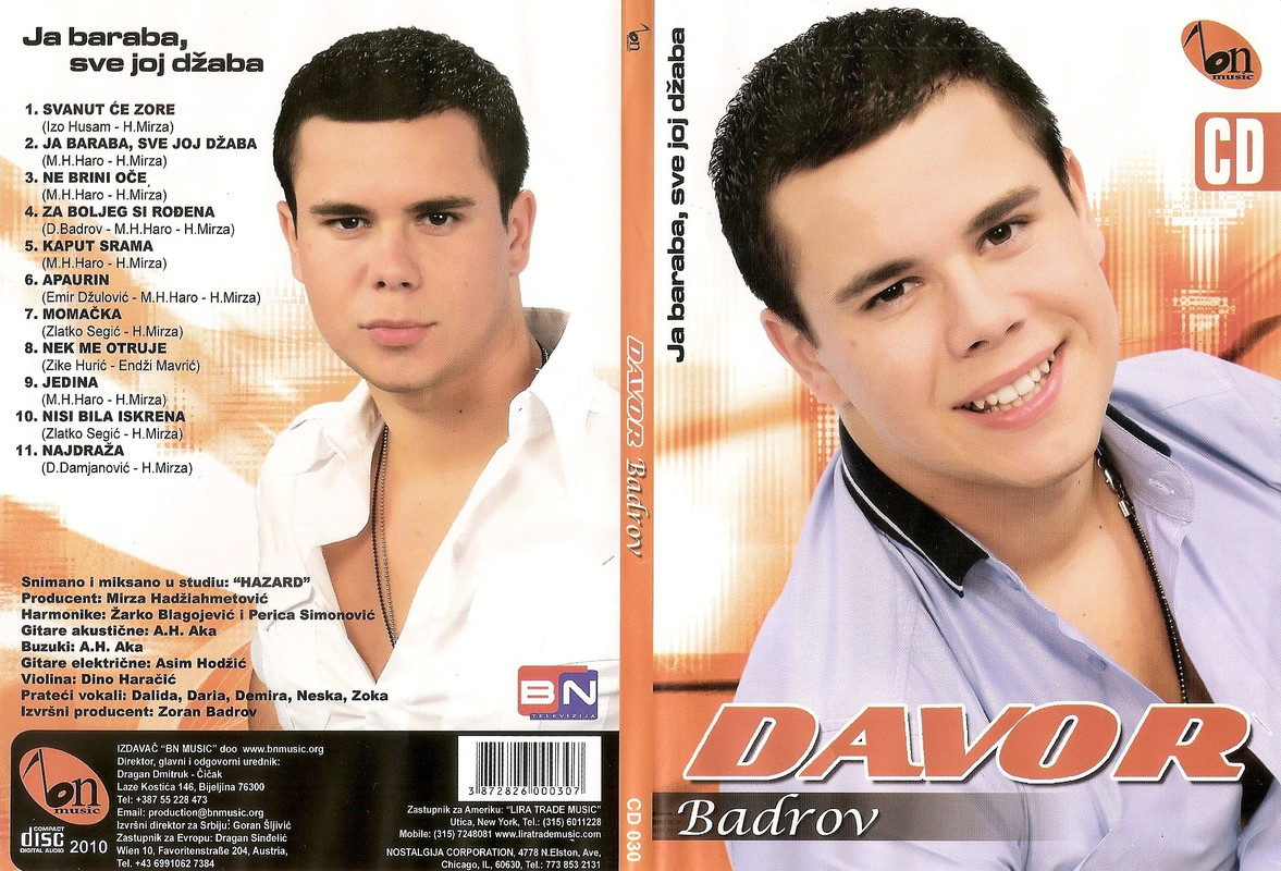 Davor Badrov 2010 - Ja baraba, sve joj dzaba - omot