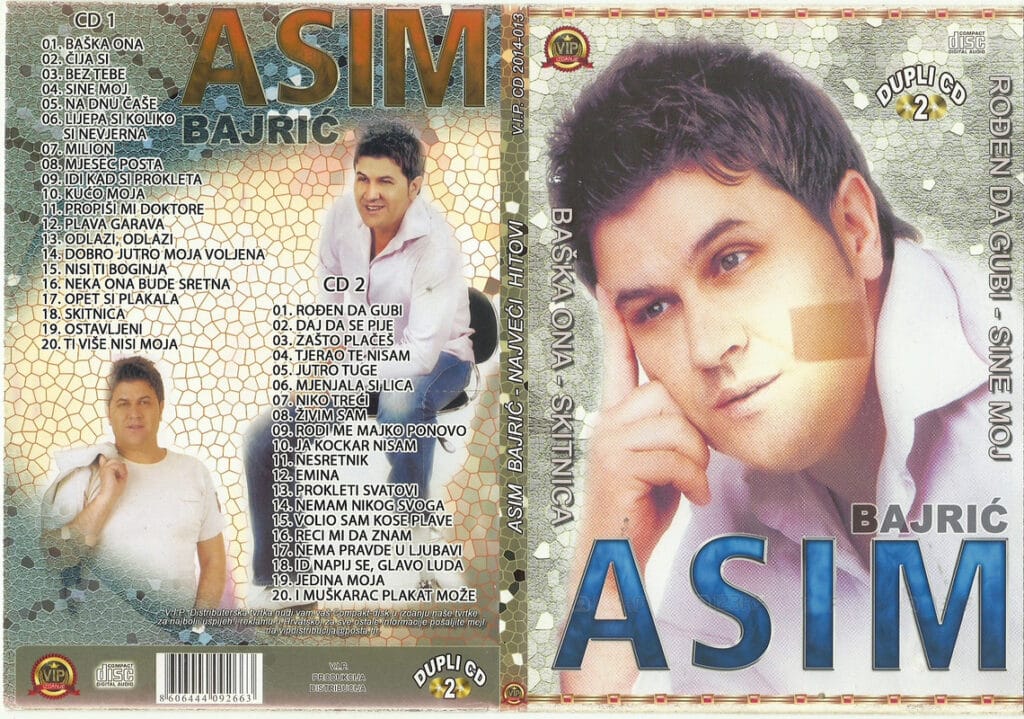 Asim Bajric Najveci hitovi Dupli CDd - omot albuma