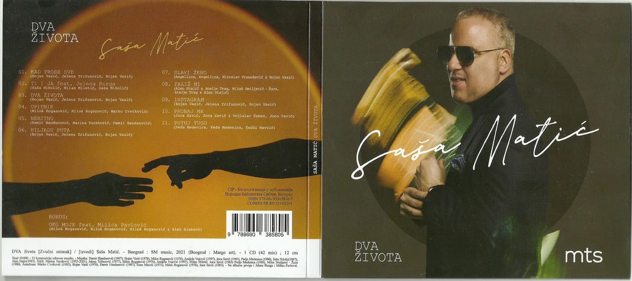 Omot albuma Sasa Matic – Dva zivota, 2021