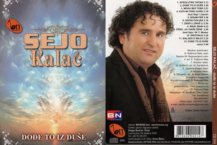 Omot albuma: Sejo Kalač – Dođe to iz duše (2009)