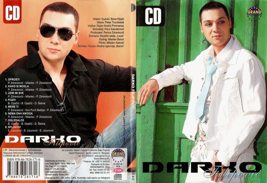 Omot albuma Darko Filipović - Kako si mogla 2007